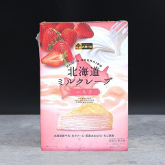 Hokkaido Strawberry Flavored Crepe Cake 80gx4pcs/box
