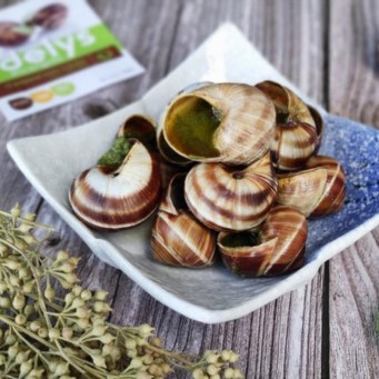 delys escargots - Greece Frozen Escargot with Garlic Butter 12pcs, 125g
